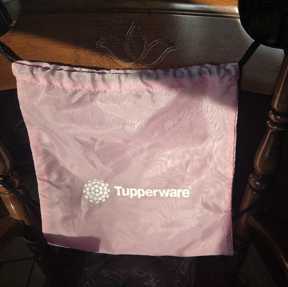 Tupperware Pink Drawstring Bag - Picture 3 of 5